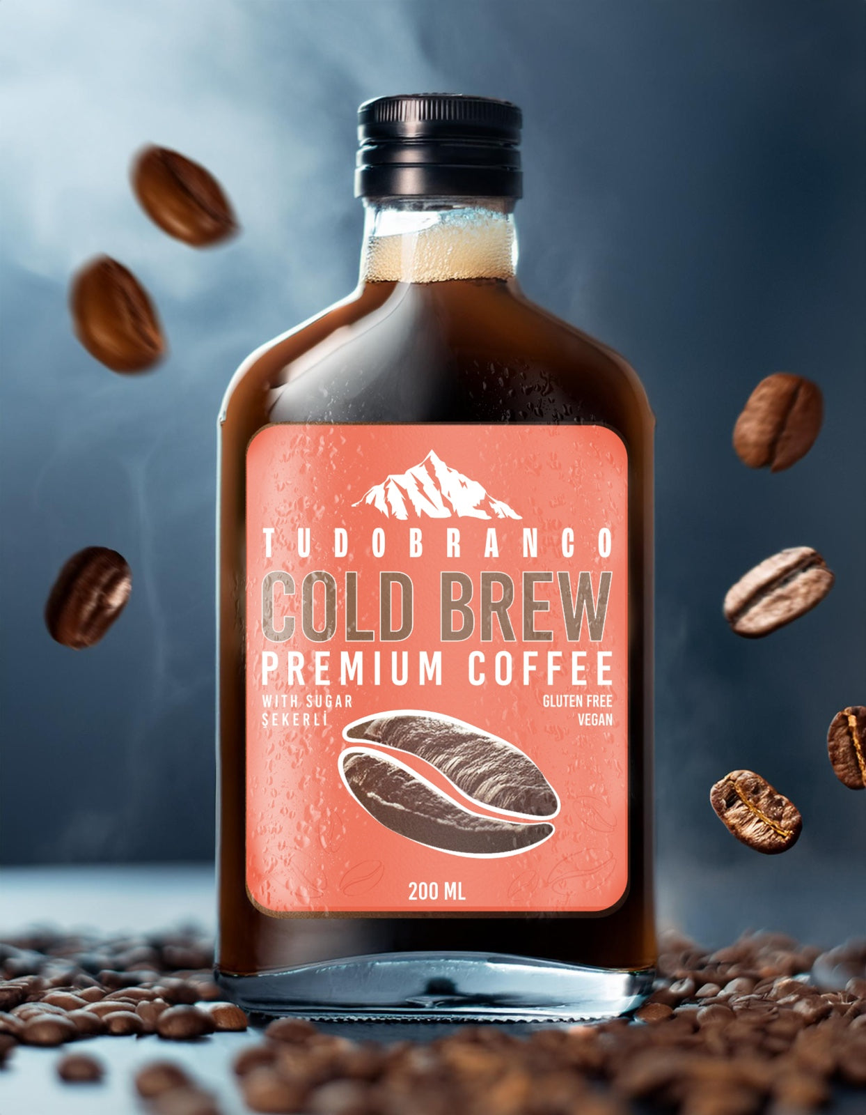 Tudobranco Premium Cold Brew Soğuk Kahve 200ml Şekerli