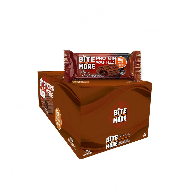 Bite & More Choco Rush Protein Waffle 12'li Kutu 50g - Çikolatalı