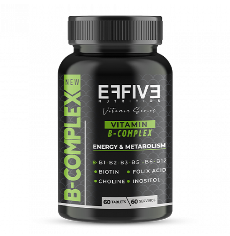 Effive Nutrition B Complex Vitamin Supplement 60 Tablets Main image