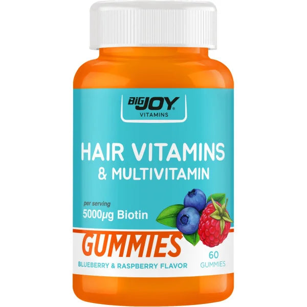 Bigjoy Hair Vitamin Gummies 60 Pieces Forest Fruit Flavored Chewable Multivitamin