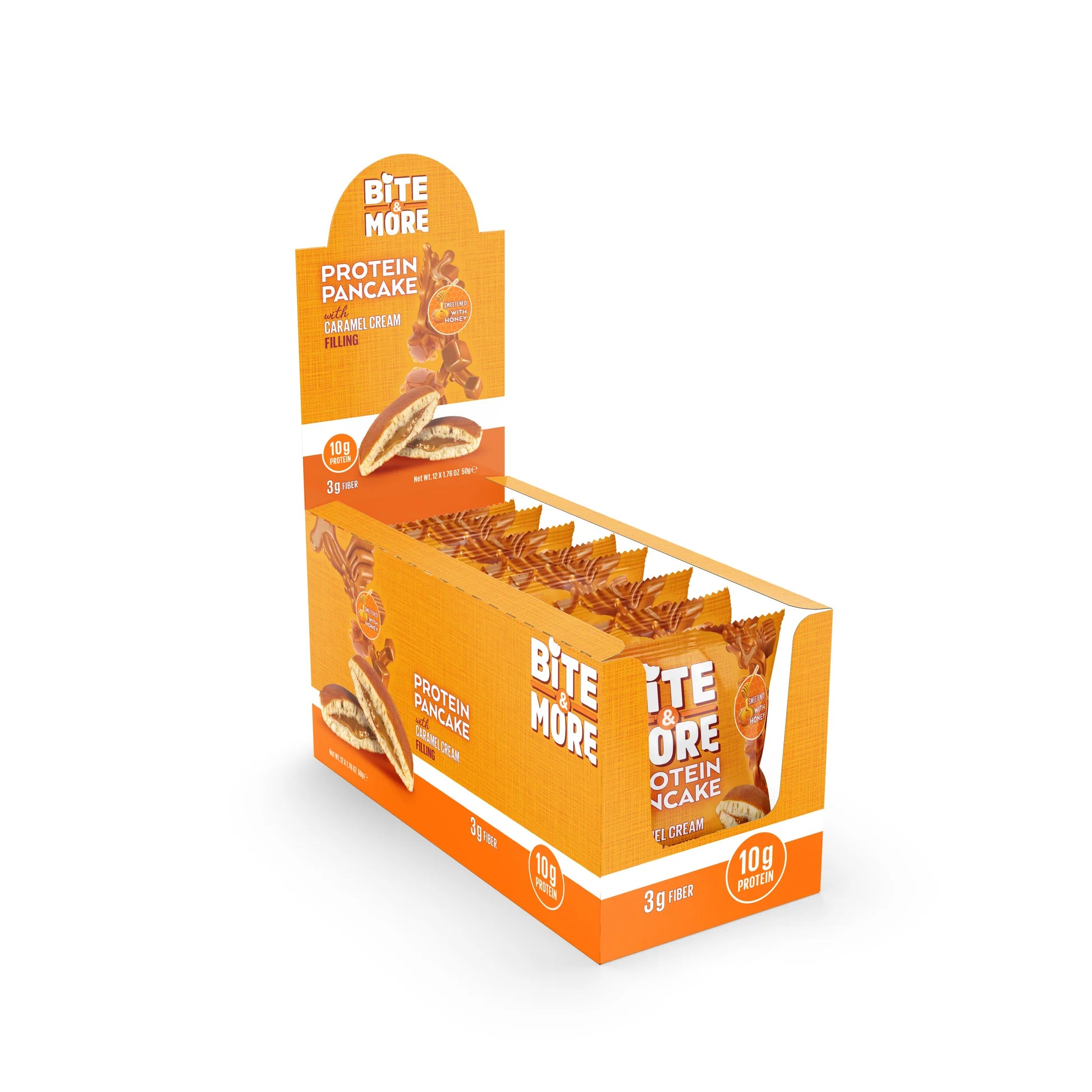 Bite &amp; More Protein Pancake 50g Caramel Cream Pancake (Box of 12) Main image