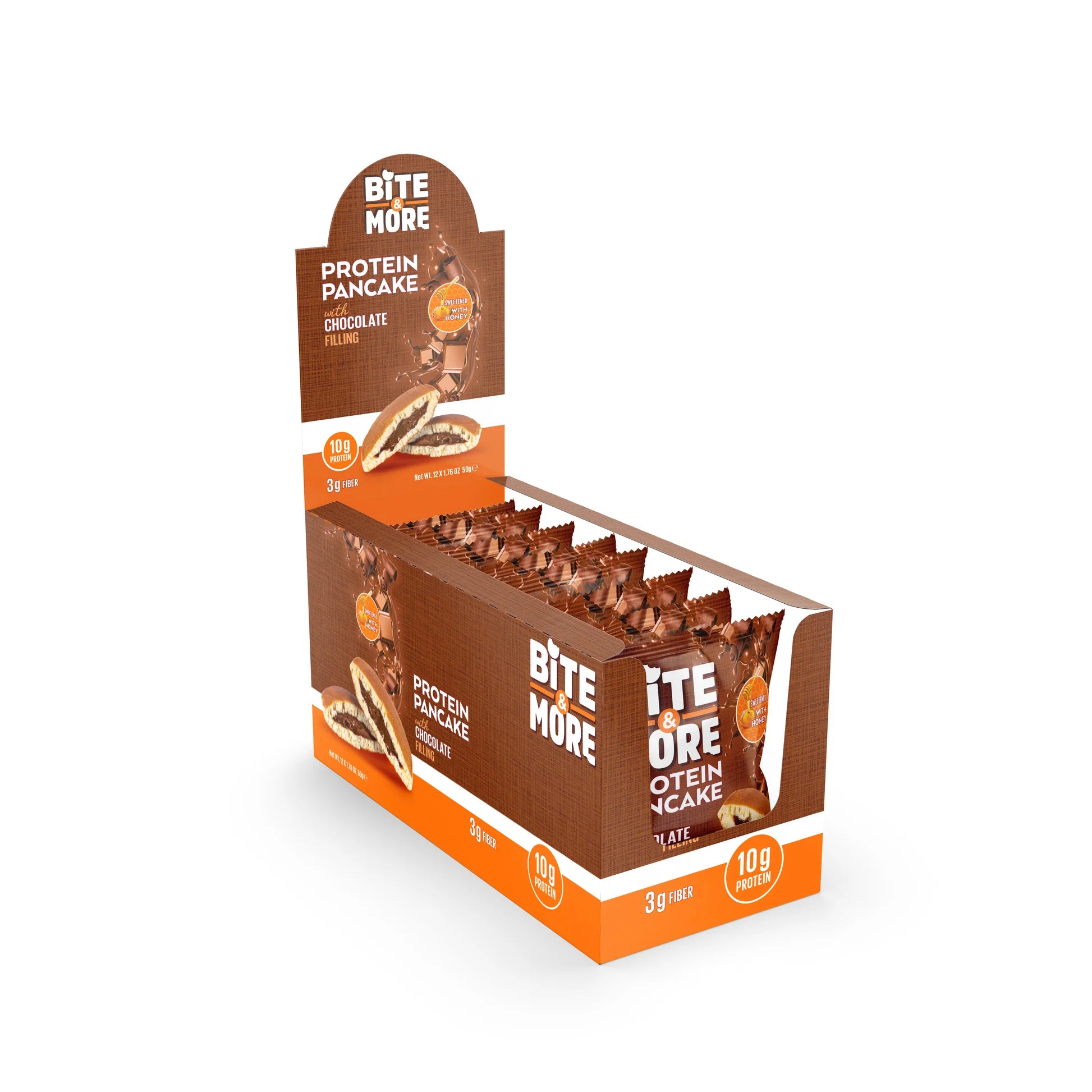 Bite &amp; More Protein Pancake 50g Chocolate Cream Pancake (Box of 12) Main image