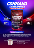SSN Command Quadro Whey 450g - Strawberry Flavored Protein Powder (Doypack)