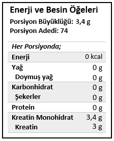 Nutrever Pure Creatine Monohydrate 250g Aromasız Toz Kreatin Monohidrat