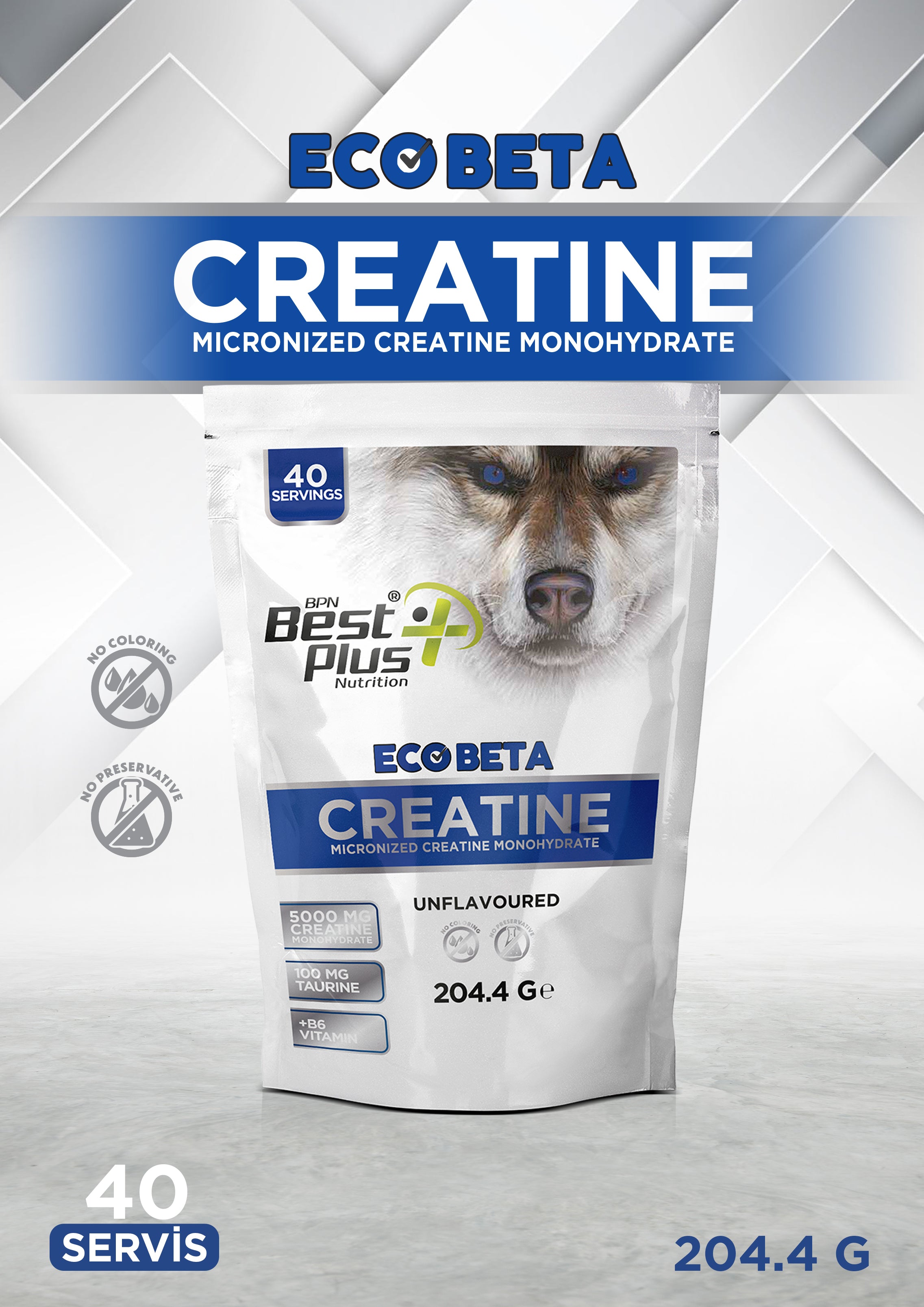 BPN Micronized Creatine Monohydrate 204g Unflavored  Secondary image