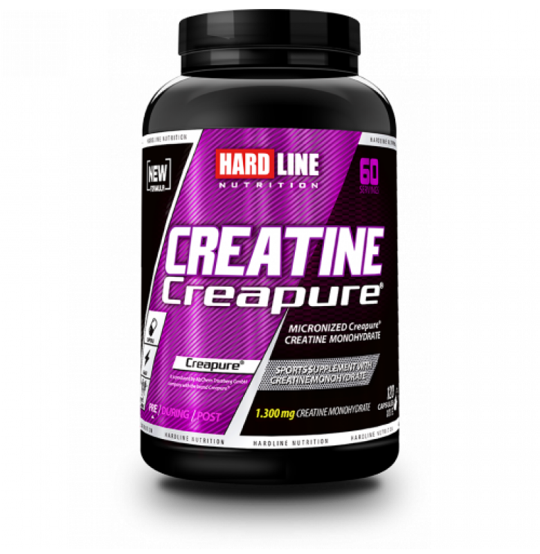 Hardline Creapure Creatine Monohydrate Supplement 120 Capsules Main image
