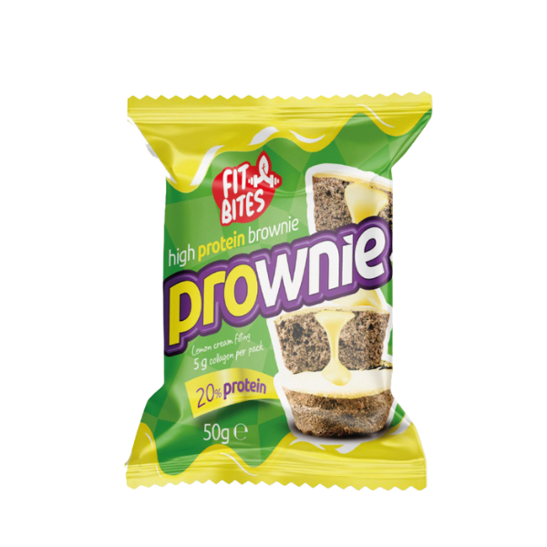 Fit Bites Prownie Yüksek Proteinli Brownie 50g Limon Krema (Tekli)