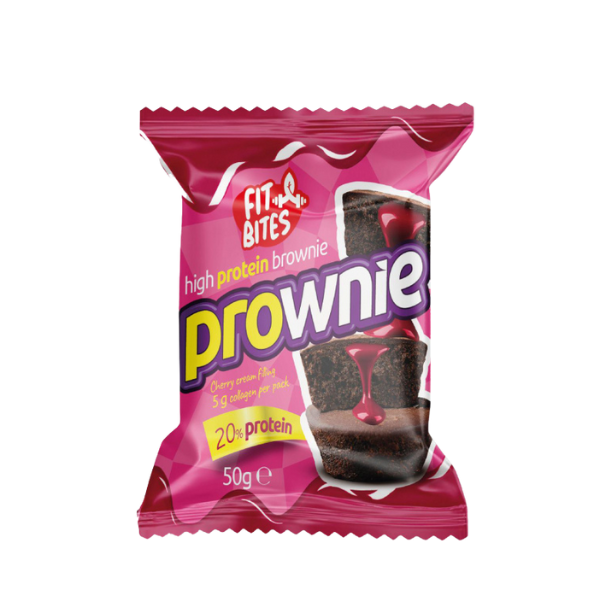 Fit Bites Prownie High Protein 50g Cherry Cream Brownie (Single) Main image