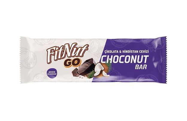 FitNut Go Choconut Bar 40g - Çikolata ve Hindistan Cevizli Diyet Bar