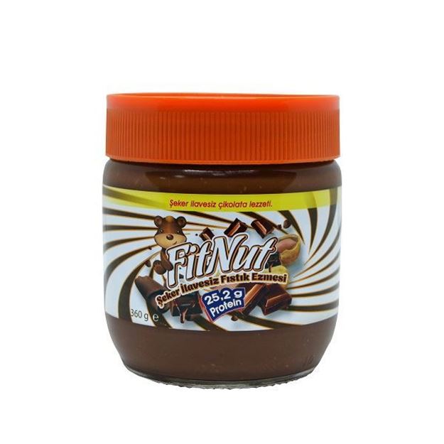 FitNut Şekersiz Çikolatalı Fıstık Ezmesi 360g - Yüksek Protein