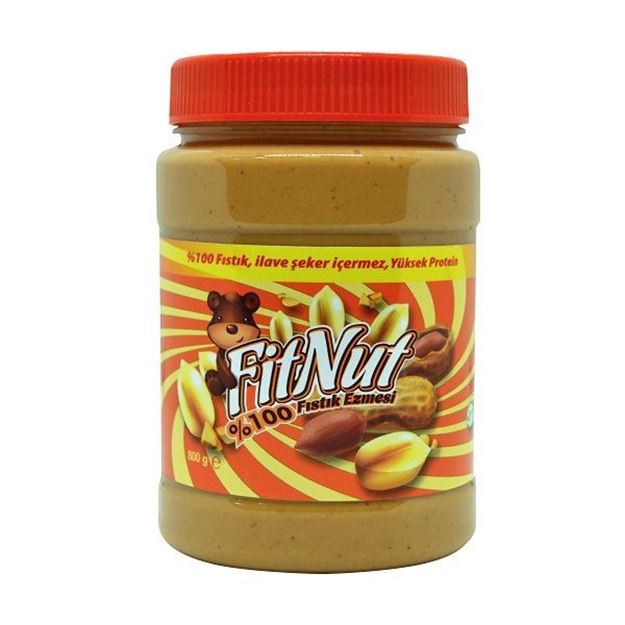 FitNut Doğal Fıstık Ezmesi 800g - Şekersiz ve Katkısız