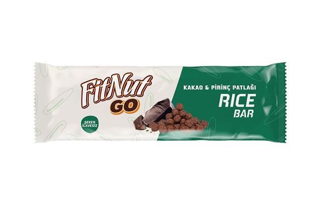 FitNut Go Rice Bar Kakao 20g - Pirinç Patlaklı Diyet Bar