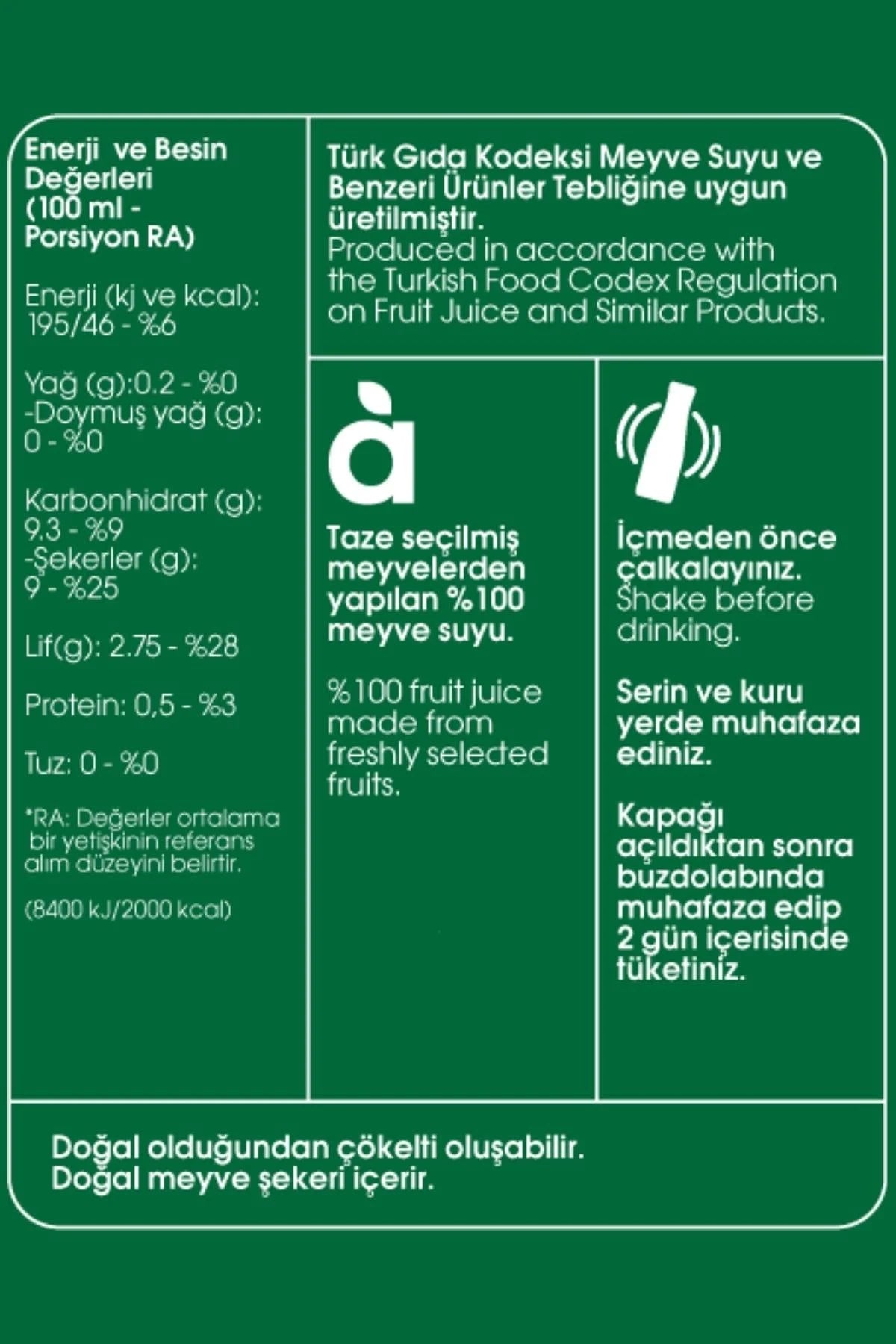Flavz %100 Doğal Kayısı Meyve Suyu - 250ml Cam Şişe
