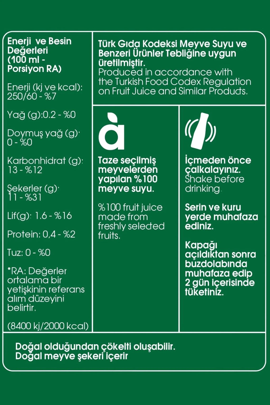 Flavz %100 Doğal Vişne Meyve Suyu - 640ml Cam Şişe