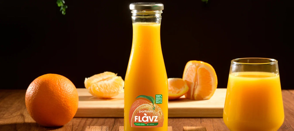 Flavz %100 Doğal Portakal Sıkma Meyve Suyu - 250ml Cam Şişe