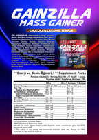 SSN Gainzilla Mass Gainer 5000g Chocolate and Caramel Flavored Carbohydrate