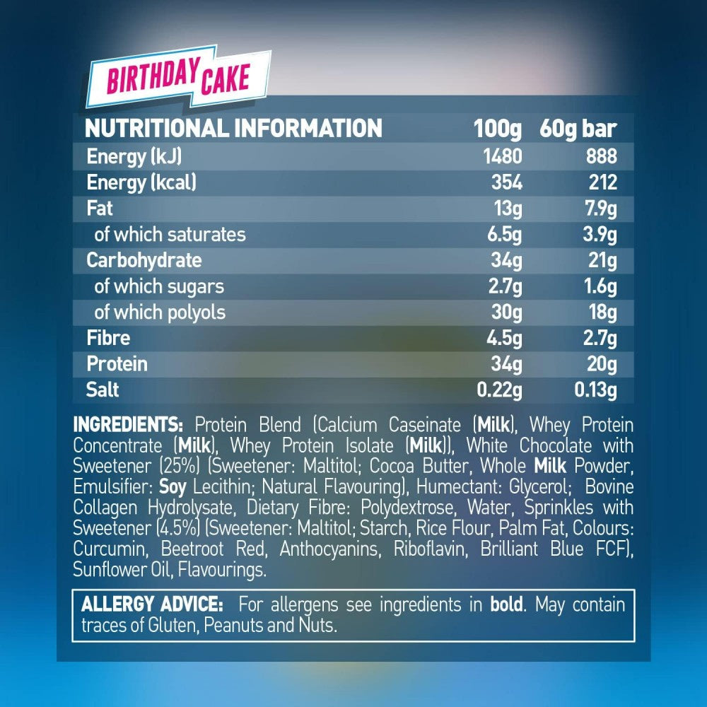 Grenade Birthday Cake Protein Bar 60 gram (Tekli)