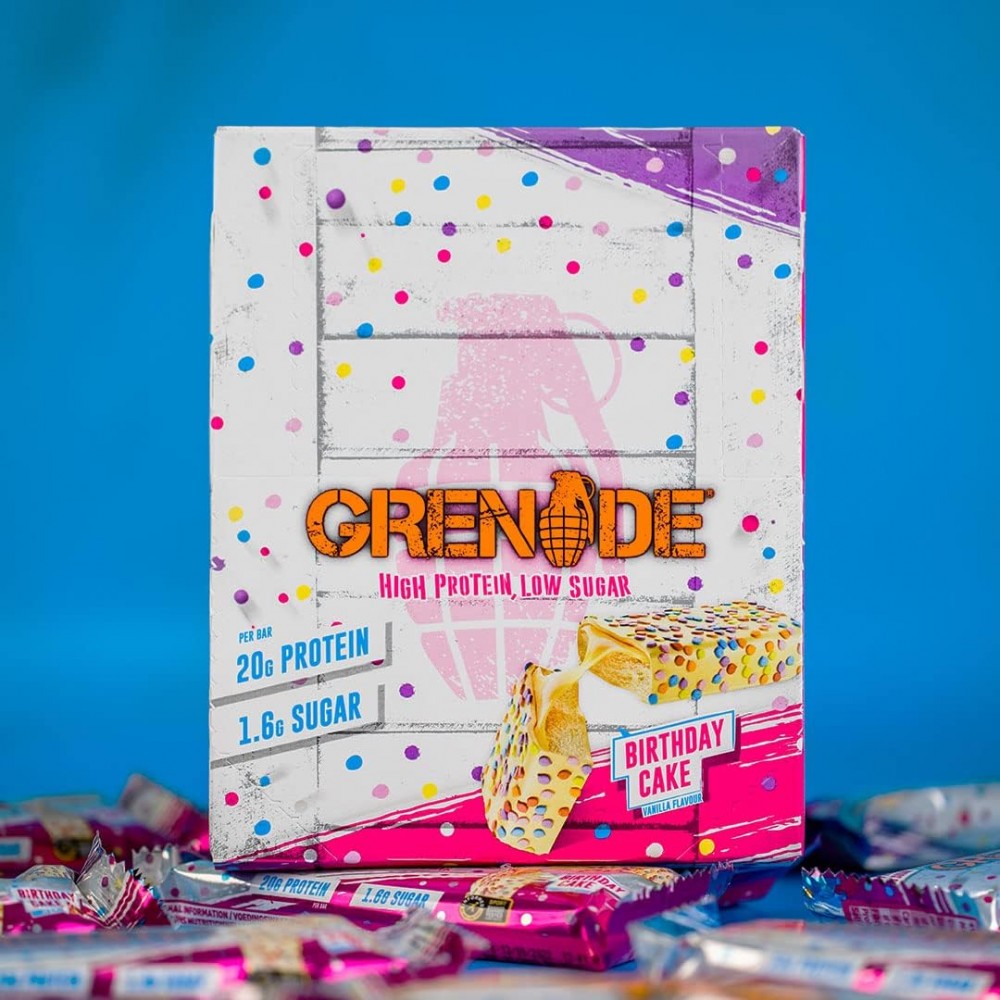 Grenade Birthday Cake Protein Bar 12 Adet (Kutulu)
