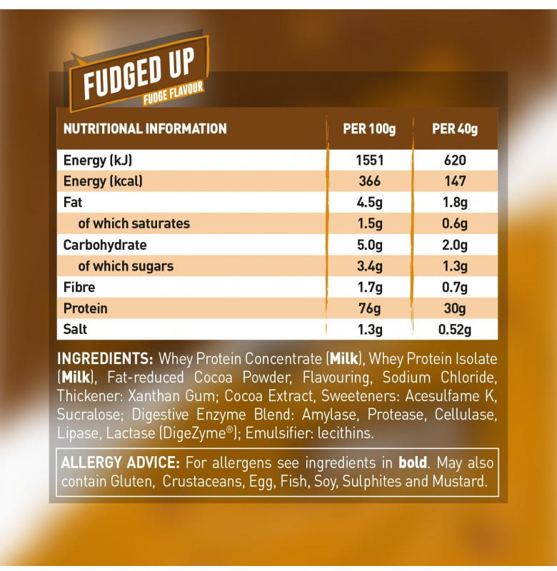 Grenade Whey Protein Powder Fudge Up 480g - Chocolate