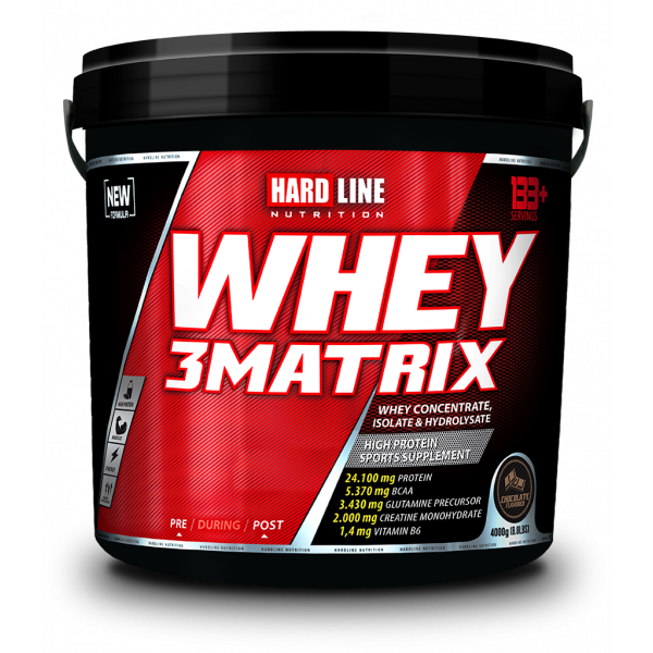 Hardline Whey 3 Matrix Protein Tozu 4000g Çikolata Aromalı