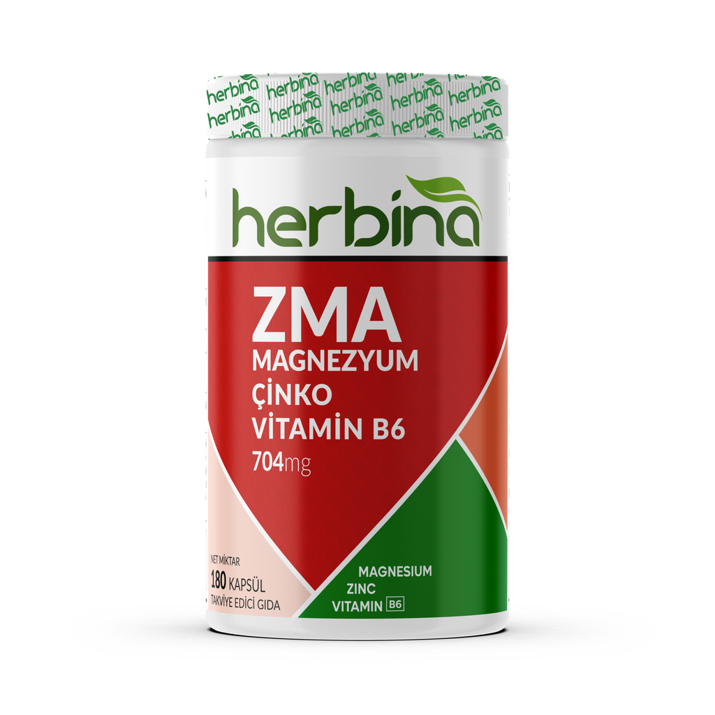 Herbina ZMA 180 Kapsül Magnezyum - Çinko - Vitamin B6