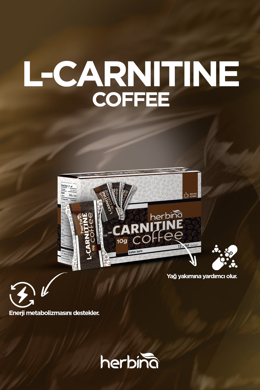 Herbina L-Karnitin Kahve 10g (Tekli Paket)