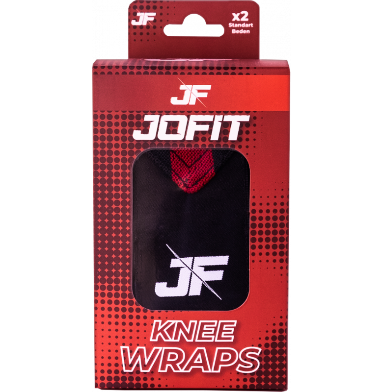 Jofit Knee Wraps Diz Bandajı Siyah Kırmızı