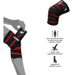 Jofit Knee Wraps Diz Bandajı Siyah Kırmızı
