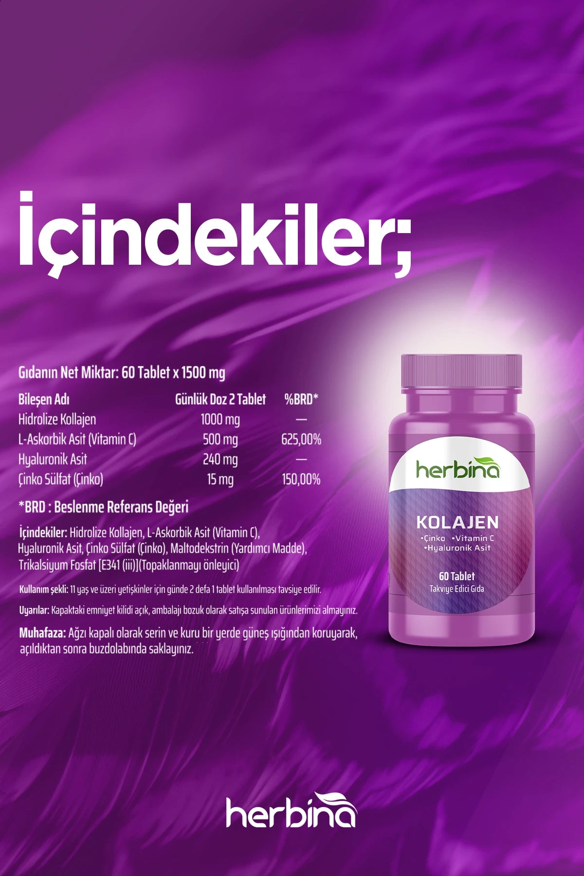 Herbina Hidrolize Kolajen 60 Tablet