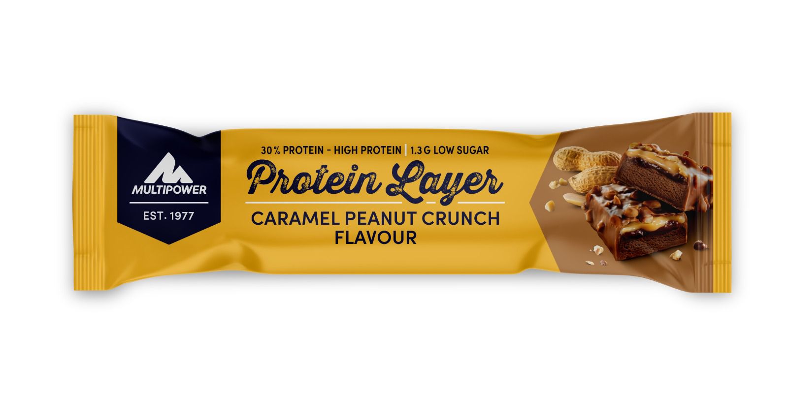 Multipower Protein Layer Karamel ve Yer Fıstıklı Protein Bar 50g (Tekli)
