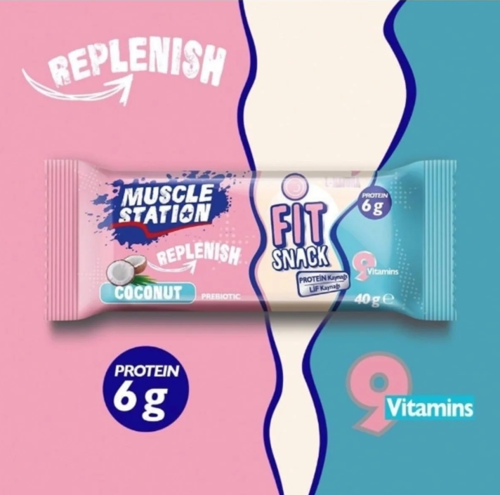 Musclestation Fitsnack Coconut - Vitamin İlaveli Protein Bar Secondary image
