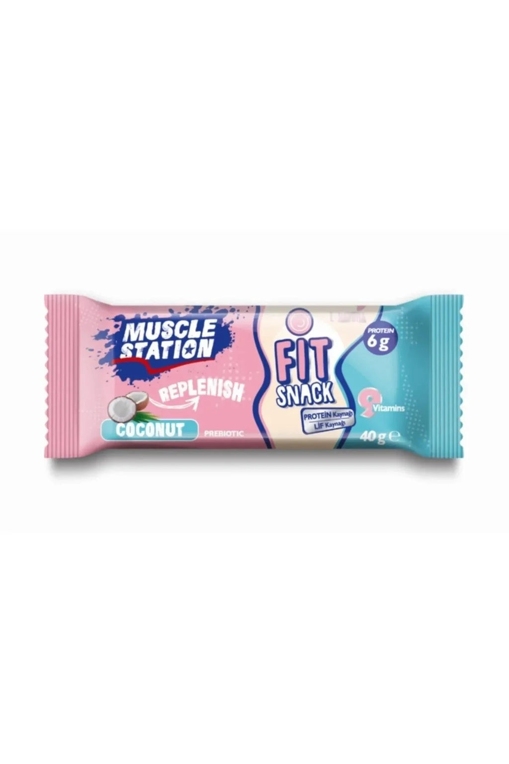 Musclestation Fit Snack Coconut - Protein ve Vitamin İlaveli Bar