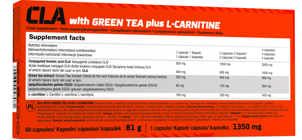Olimp CLA Plus L-Carnitine 60 Kapsül - Yeşil  Çay Özlü