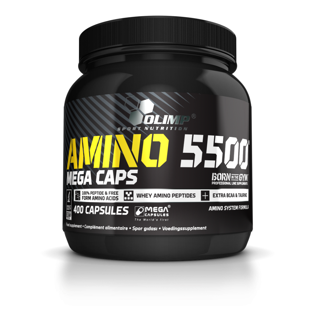 Olimp Amino Mega Caps 5500 - 400 Kapsül Saf Amino Asit Kompleksi