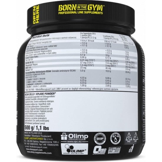 Olimp BCAA XPLODE 500g Ananas Aromalı (L‑Lösin, L‑Valin, L‑İzolösin) Ürün ikincil görseli