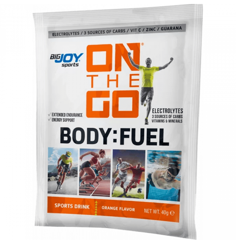Bigjoy Sports On The Go Body Fuel, 40g - Orange Flavored Sports Nutrition (Single) Main image