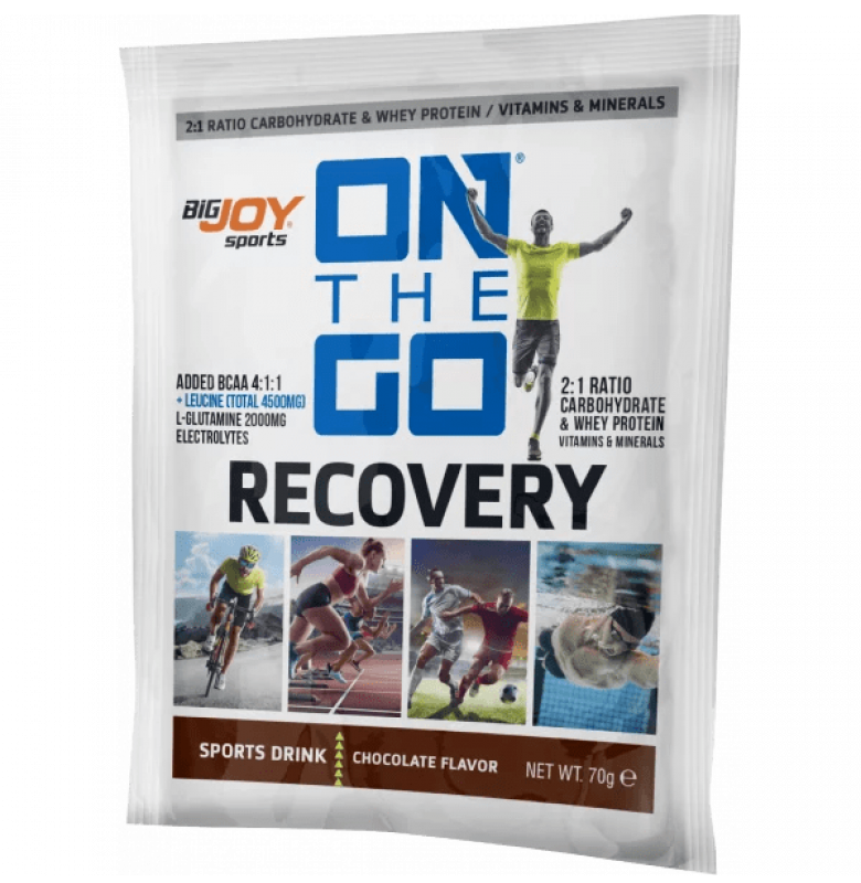 Bigjoy Sports On The Go Recovery 70 gram x 1 Adet – Çikolata Aromalı Sporcu Gıdası (Tekli)