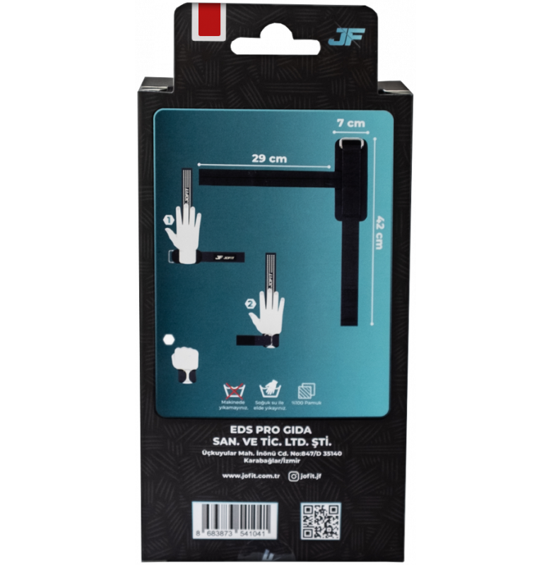 Jofit Pro Lifting Straps Bilek Kayışı Siyah Kırmızı