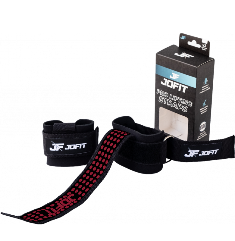 Jofit Pro Lifting Straps Bilek Kayışı Siyah Kırmızı