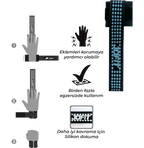 Jofit Pro Lifting Straps Bilek Kayışı Siyah Mavi