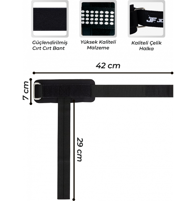 Jofit Pro Lifting Straps Bilek Kayışı Siyah Mavi