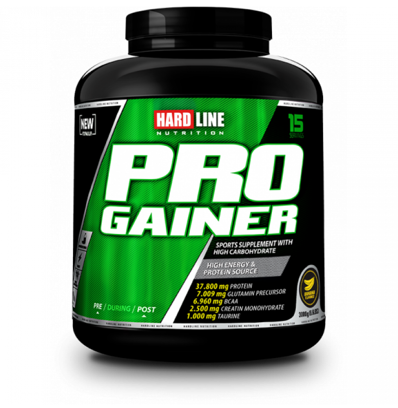 Hardline Pro Gainer 3000g Banana Flavored Weight Gainer Carbohydrate Powder Main image