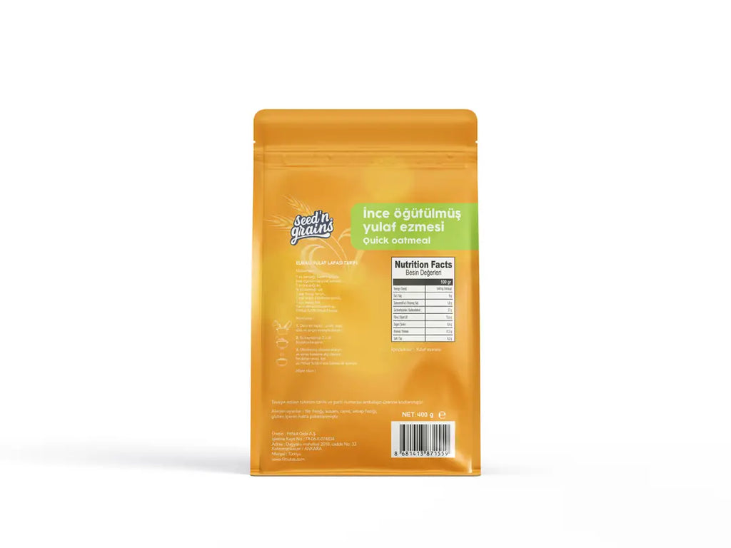 Seed'n Grains İnce Öğütülmüş Yulaf Ezmesi 400g - Diyet ve Sporcu