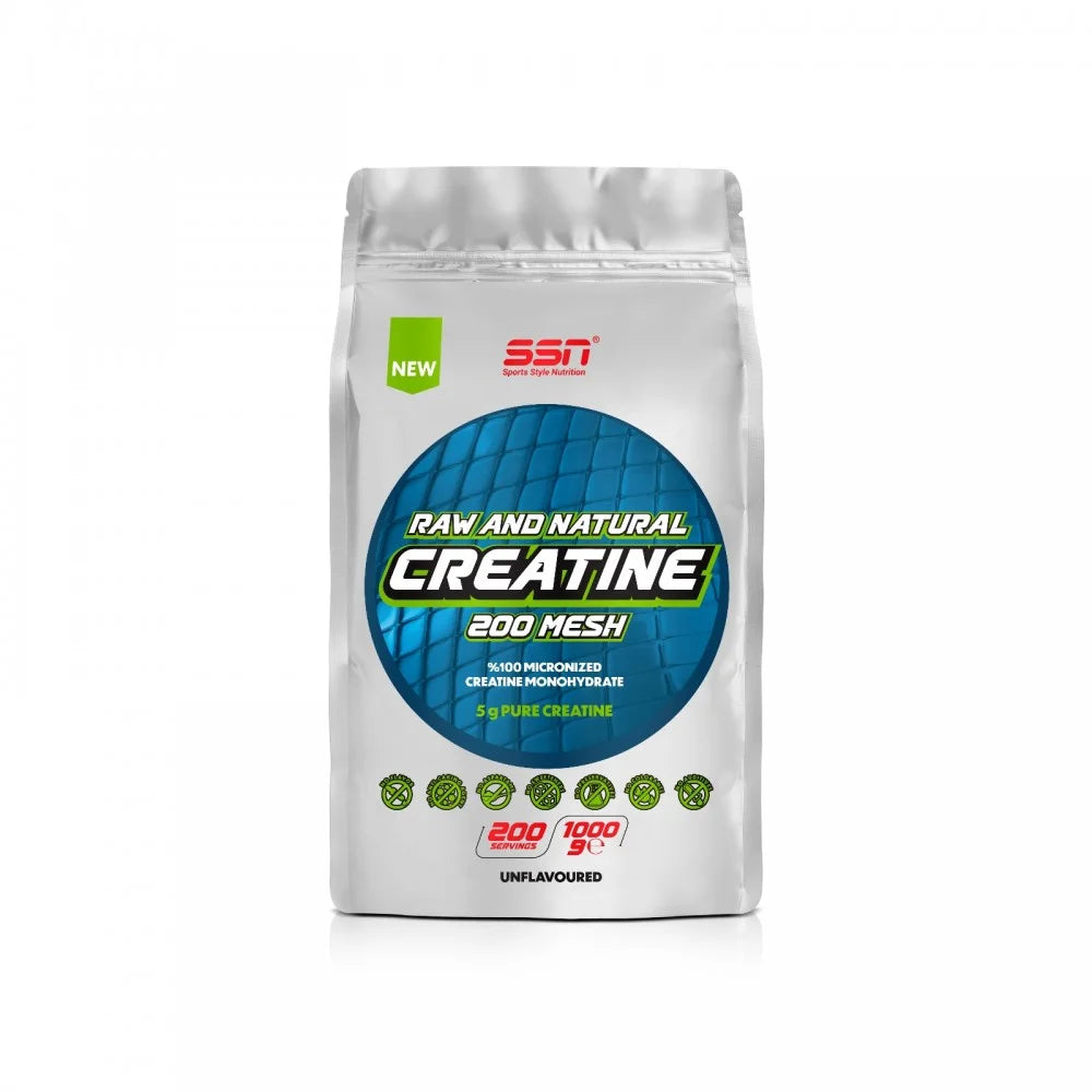 SSN Creatine 1000g Unflavored 200 Servings Raw and Natural Creatine Main image