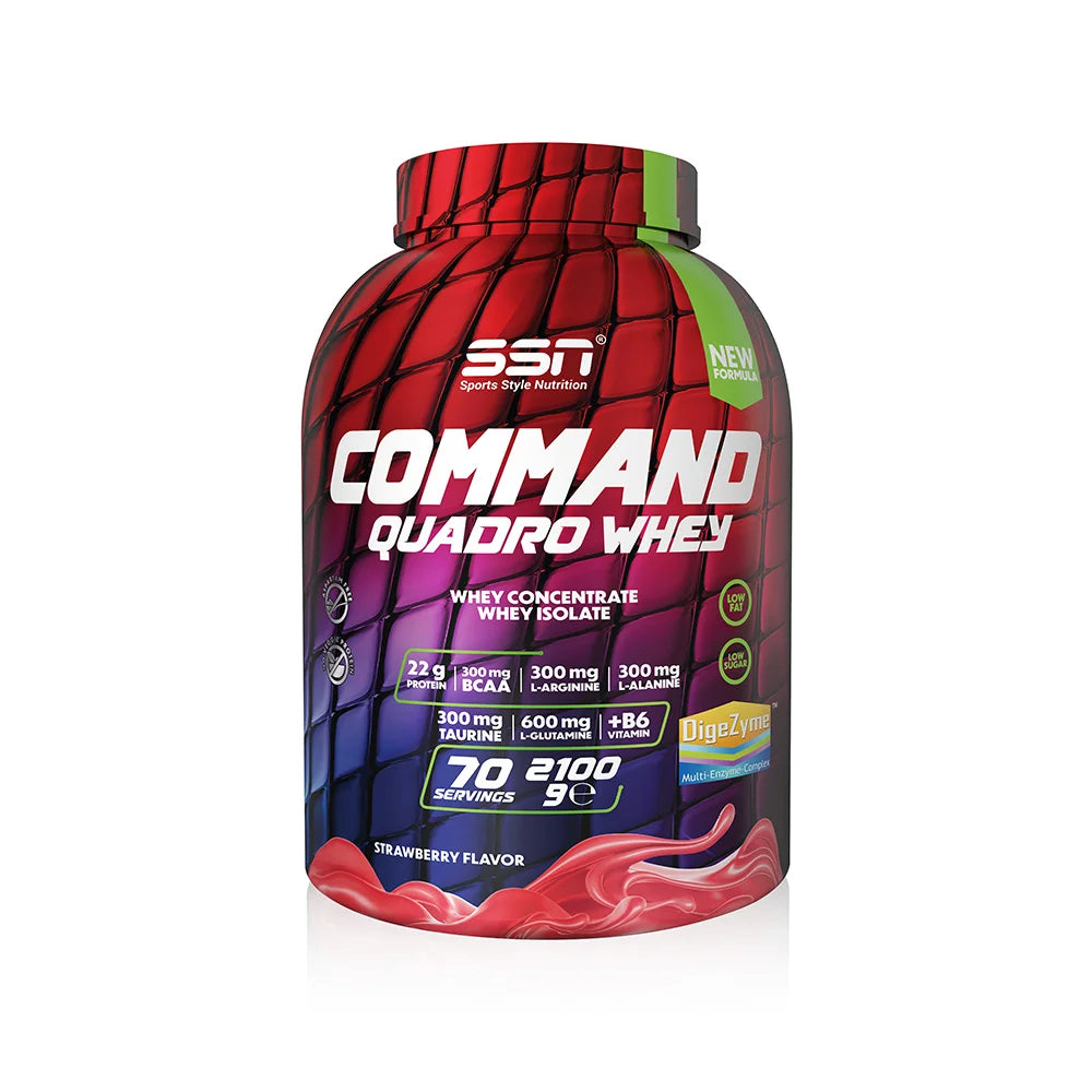 SSN Command Quadro Whey 2100g - Çilek Aromalı Protein Tozu