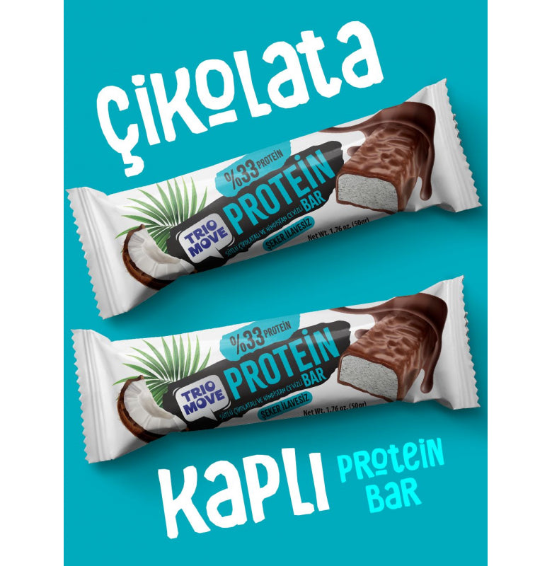 Trio Move 33% Protein Bar with Coconut 50g - High Protein (Single) Main image