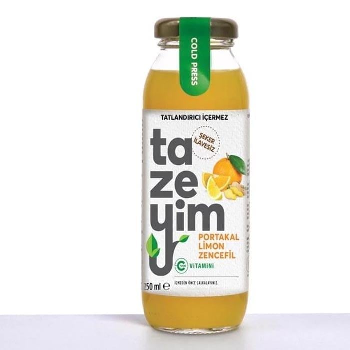 Tazeyim Portakal Limon Zencefil Suyu - 250ml