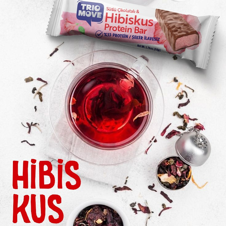 Trio Move %33 Protein Bar Hibiskus 50g - Yüksek Protein (Tekli)