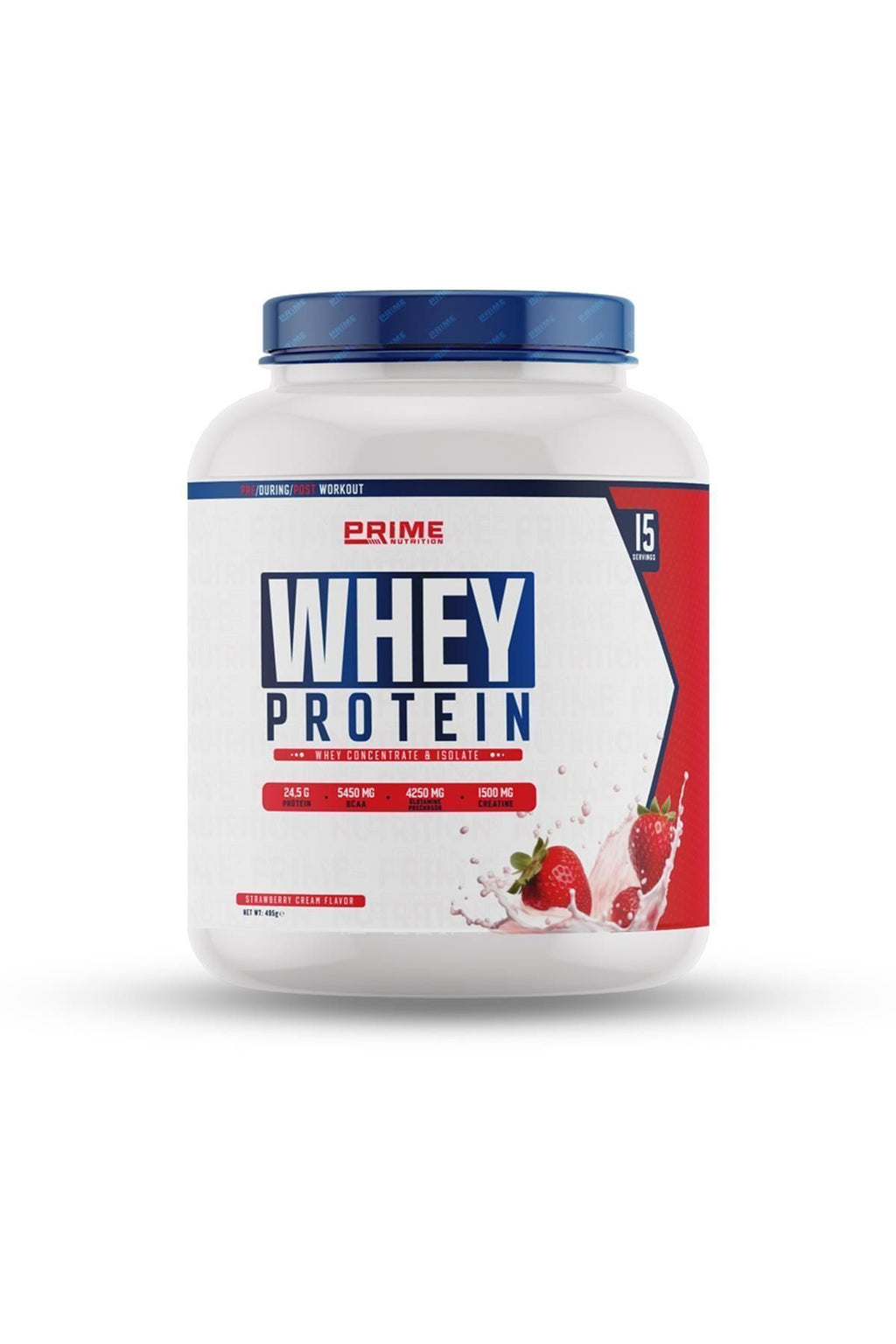 Prime Nutrition Whey Protein Tozu Çilek Kremalı 495g