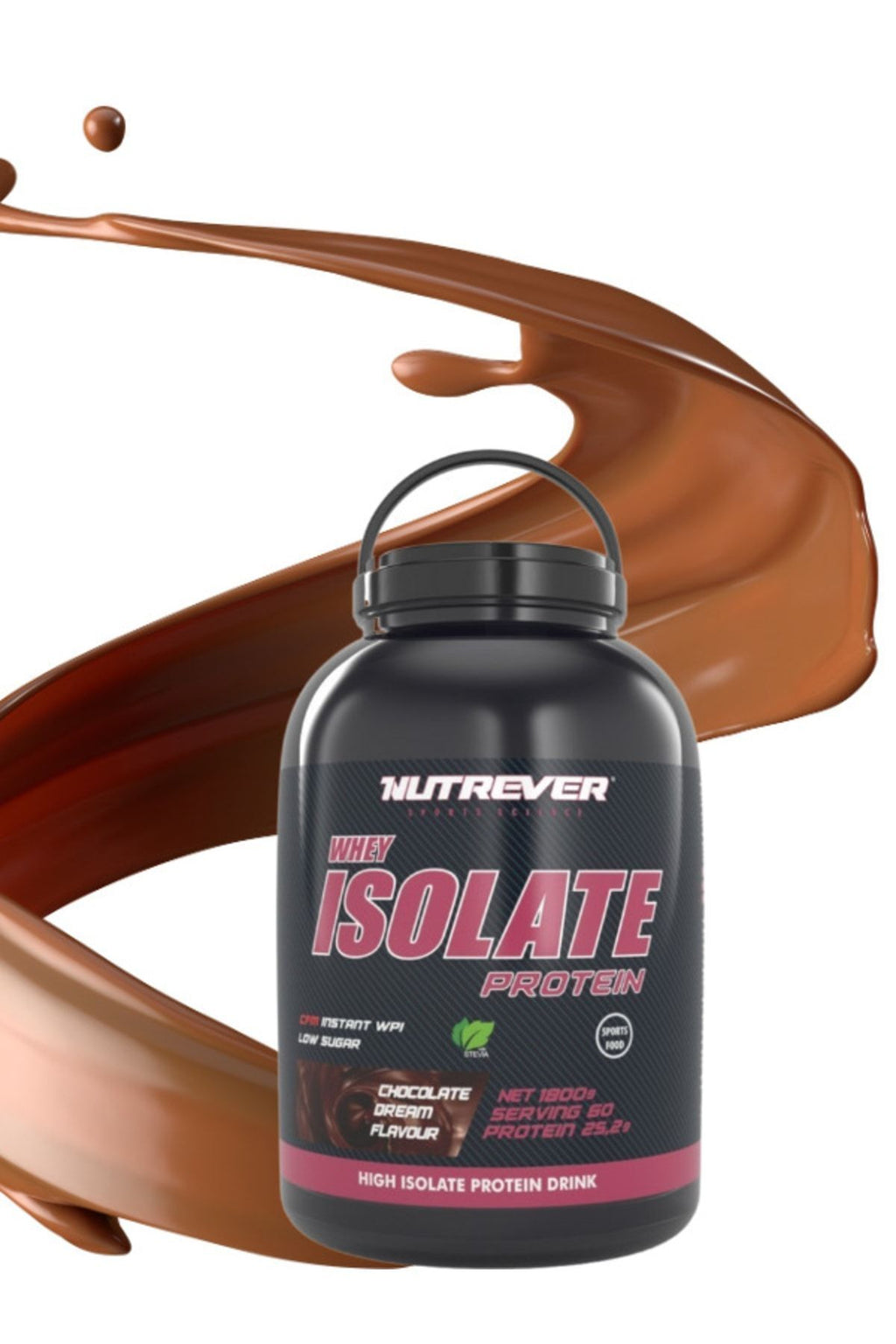 Nutrever Whey Isolate Protein 900g Çikolata Aromalı İzole Protein